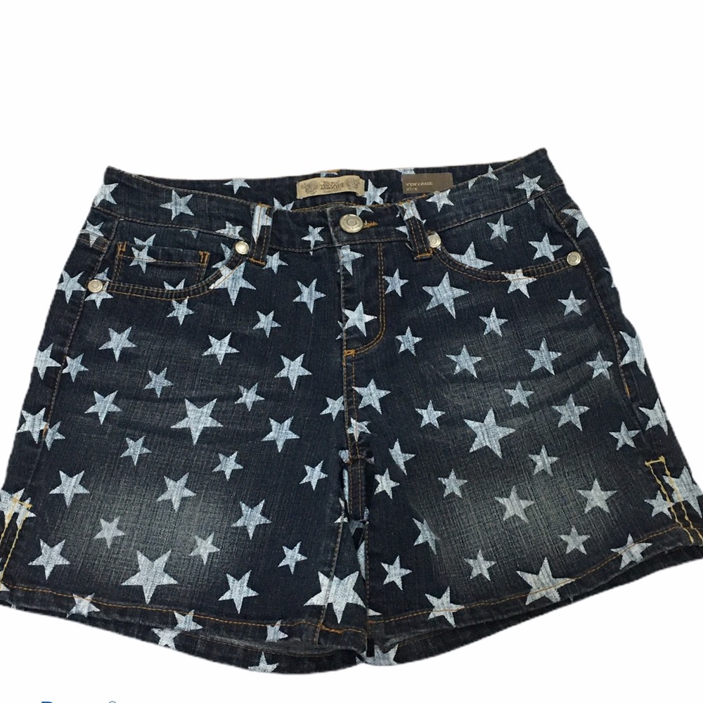 Nine West Vintage America Star Blue Denim Shorts